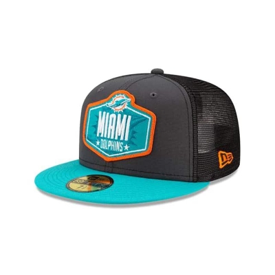 Miami Dolphins Gorra | New Era NFL Draft 59fifty Fitted Cap Mexico - Grises